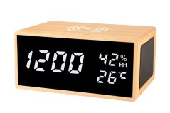 Digitální stolní hodiny JD9533 Lowell s nabíječkou smartphonů 15cm