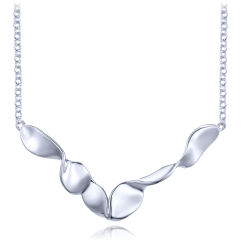 MINET Moderný strieborný krútený náhrdelník