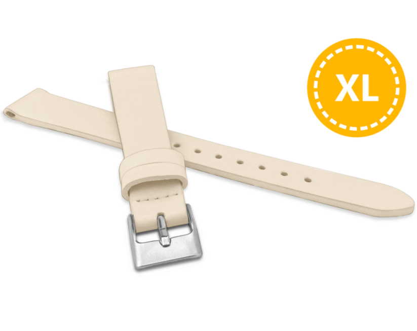 MINET XL Prodloužený béžový řemínek z luxusní kůže Top Grain - 16 - XL