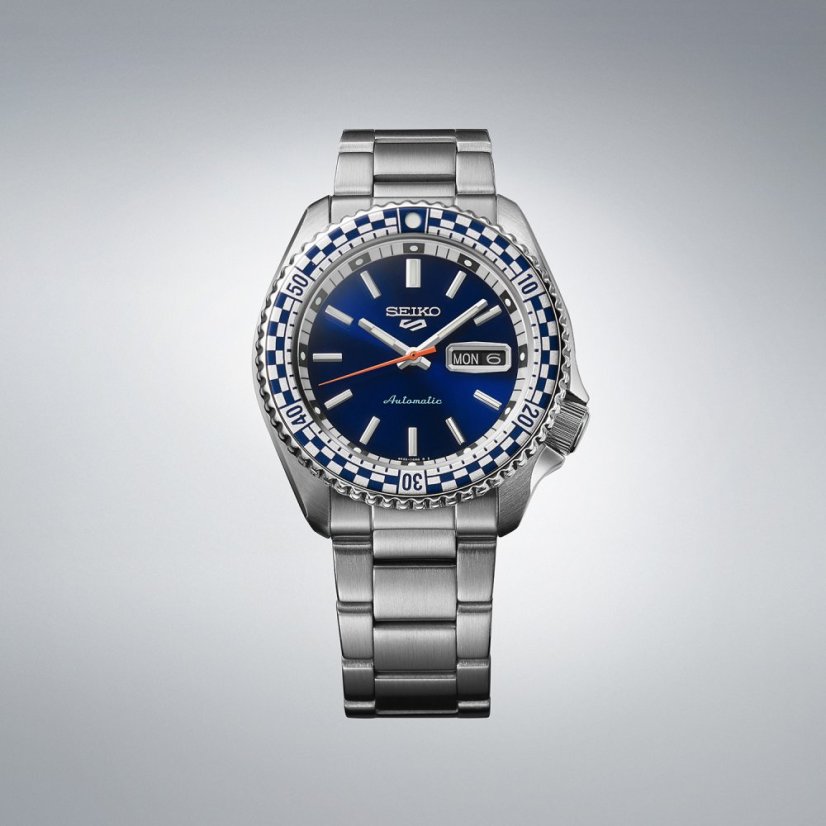 Seiko SRPK65K1 Seiko 5 Sports Petrol Blue ‘Checker Flag’ Special Edition