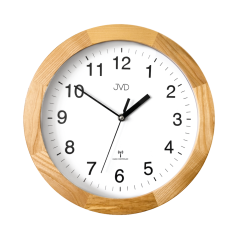Drevené nástenné rádiom riadené hodiny JVD NR19019.1