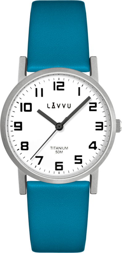 LAVVU Strieborné dámske titánové hodinky MANDAL