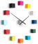 Dizajnové nástenné nalepovacie hodiny Future Time FT3000MC Cubic multicolor
