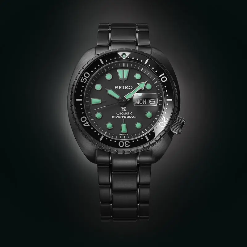 Seiko SRPK43K1 Prospex Black Series ‘Night Vision’ Turtle Diver
