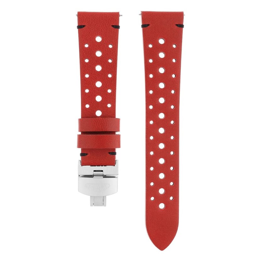 Kožený řemínek na hodinky PRIM RB.13279 (22 mm) - červeno-černý - RB.13279.2218.2090.L1