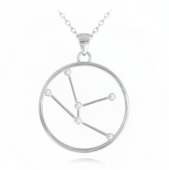 Stříbrný náhrdelník MINET Stars BÝK Czech Crystal JMAS9505SN45