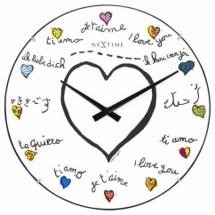 Dizajnové nástenné hodiny 3160 Nextime Loving You Dome 35cm
