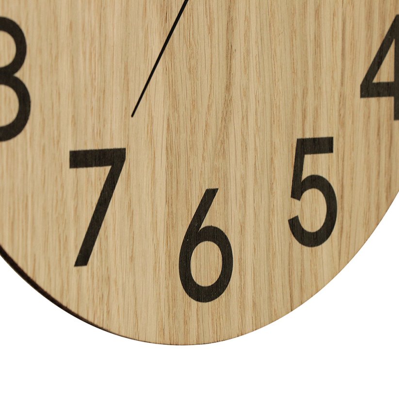 Dřevěné hodiny s tichým chodem PRIM Genuine Veneer - B - E07P.4245.5190