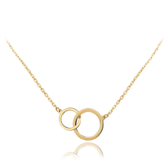 MINET Zlatý náhrdelník spojené kroužky Au 585/1000 1,65g