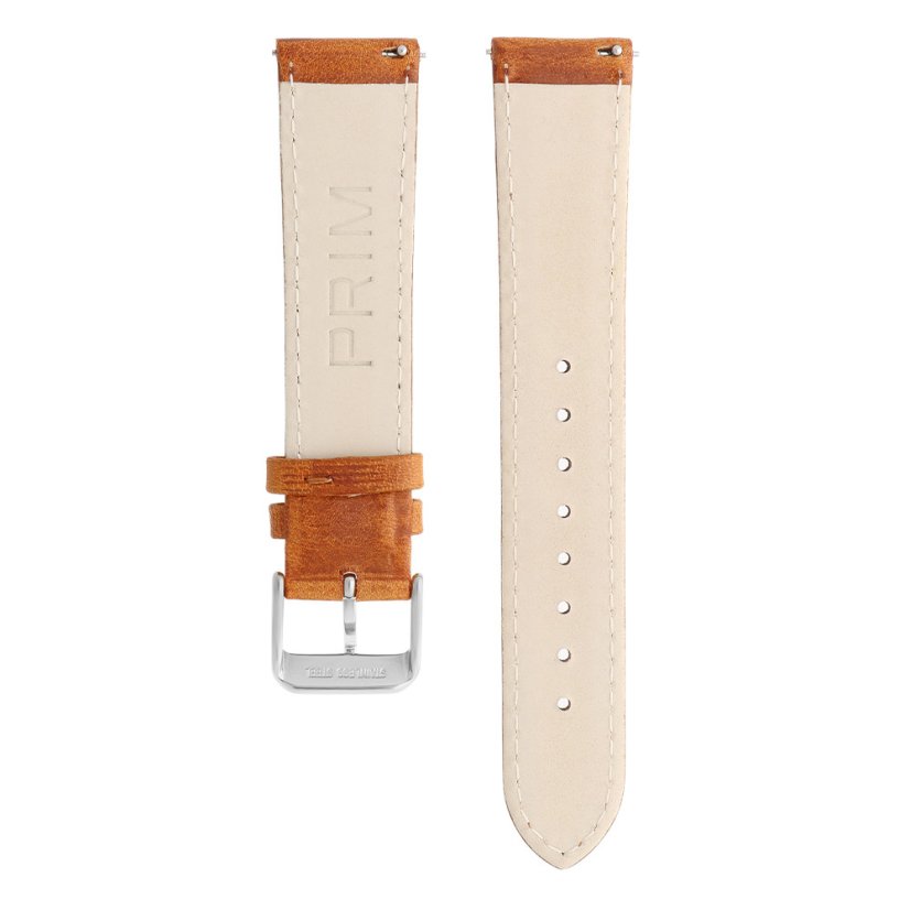 Kožený řemínek na hodinky PRIM RB.13230 (20 mm) - světle hnědý - RB.13230.2018.5151.L1