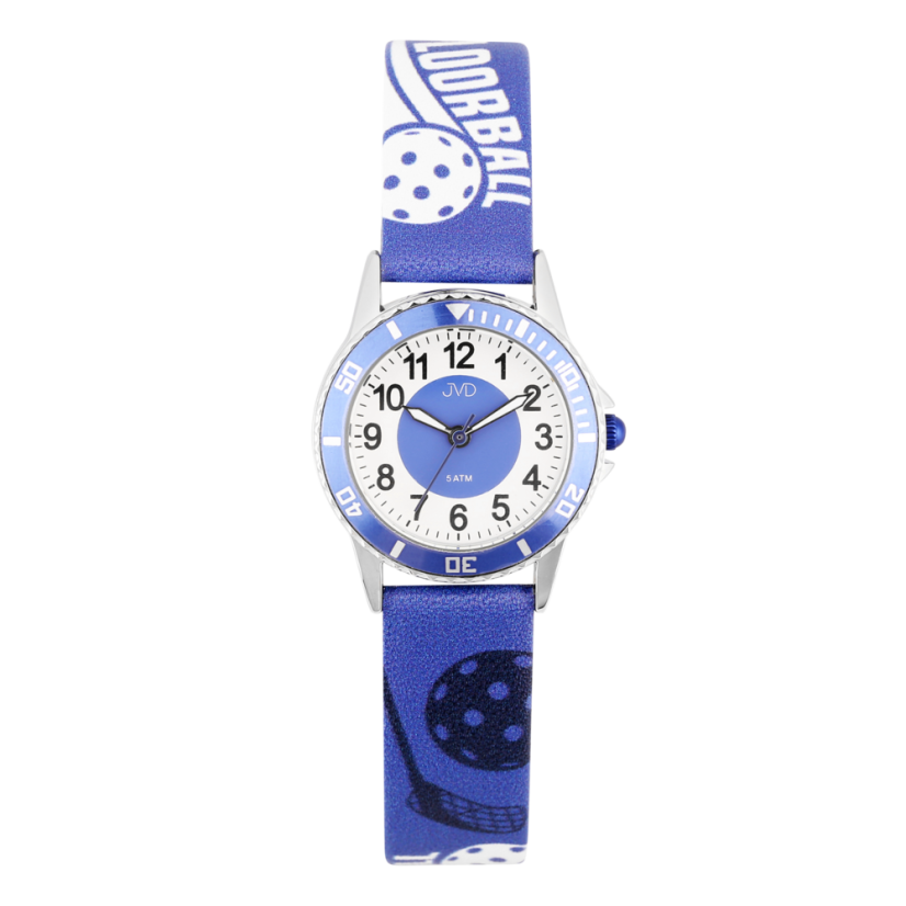 Dětské náramkové hodinky s motivem florbal JVD J7234.3