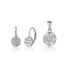 Strieborná súprava so zirkónmi JVD SVLS0141SH2BI00