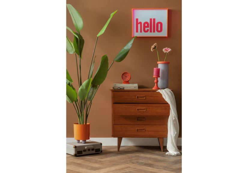 Stolové hodiny s budíkom 6082OR Karlssson 13cm