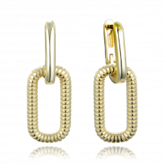 MINET Pozlacené stříbrné broušené náušnice v italském stylu