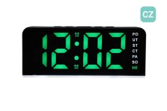Digitálny svietiaci budík do siete s češtinou JVD SB8033.1