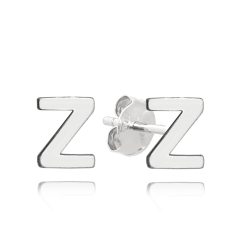 MINET Stříbrné náušnice písmeno "Z"