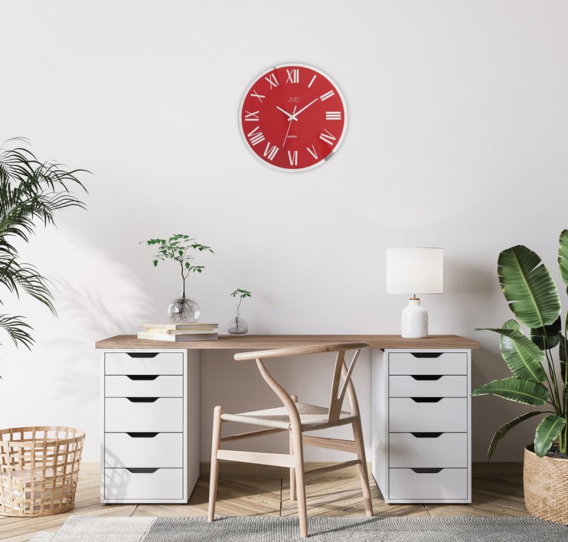 Nástěnné skleněné hodiny s tichým JVD NS22006.2