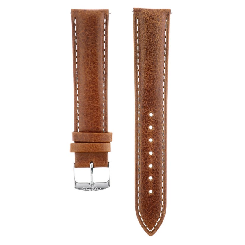 Predĺžený kožený remienok na hodinky PRIM RB.13196 (20 mm - XL) - čierny - RB.13196.2018.9020.XL