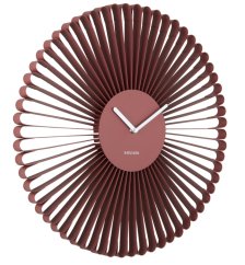 Nástěnné dekorační kovové hodiny 6074RD Karlsson 50cm, červené
