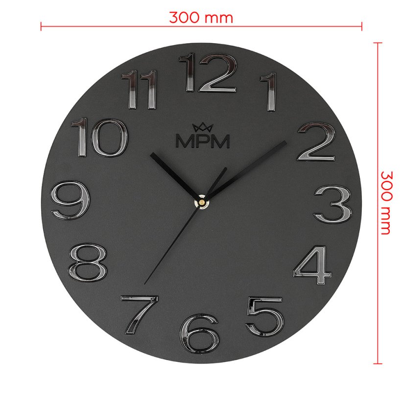 Nástenné hodiny s tichým chodom MPM Timber Simplicity - D - E07M.4222.9190