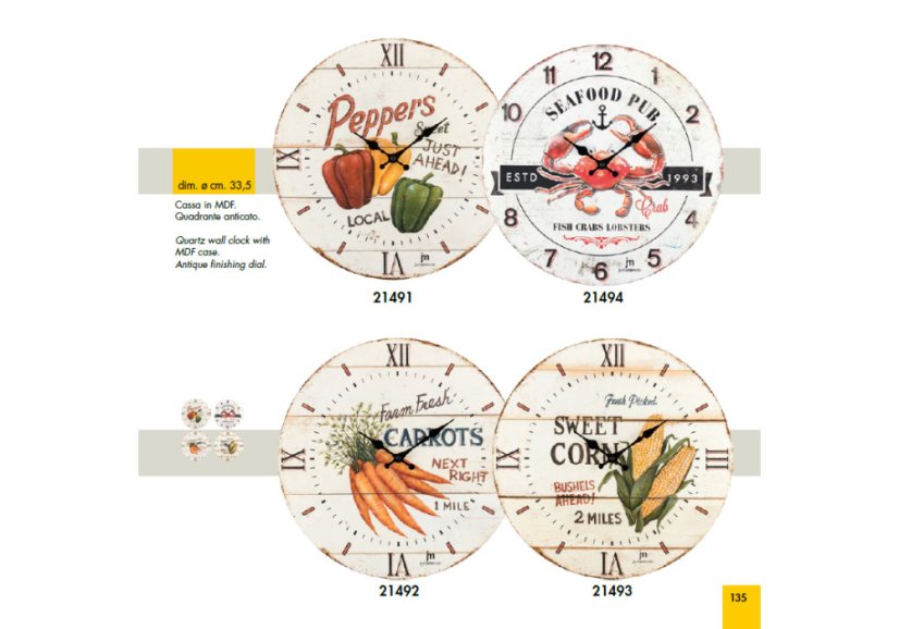Dizajnové nástenné hodiny 21491 Lowell 34cm
