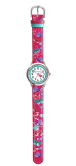CLOCKKODIEL Ružové dievčenské detské hodinky MOTÝĽ