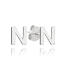 MINET Strieborné náušnice písmeno "N"