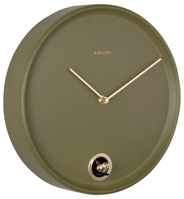 Nástěnné hodiny s kukačkou 6123GR Karlsson 30cm, zelené