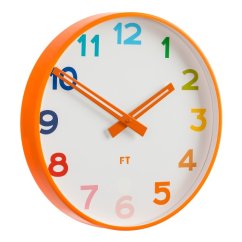 Detské nástenné hodiny Future Time FT5010OR Rainbow orange 30cm