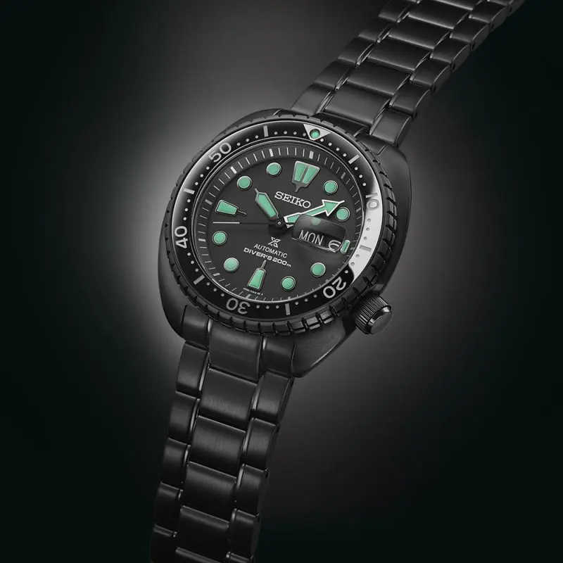 Seiko SRPK43K1 Prospex Black Series ‘Night Vision’ Turtle Diver