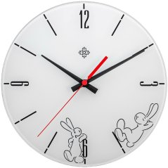 Dětské nástěnné hodiny s tichým chodem PRIM Bob a Bobek - bílo-černé - E19.5460.0090