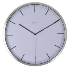 Dizajnové nástenné hodiny 3071wi Nextime Company White Stripe 35cm