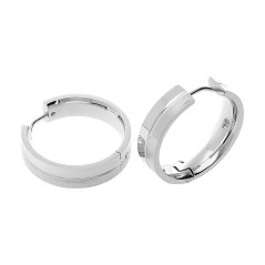 Nerezové náušnice 5344 - stříbrné barvy - SER.5344