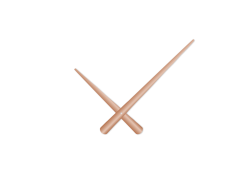 Rose gold zúžené hliníkové ručičky na hodiny 215 mm | 130 mm