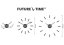 Dizajnové nalepovacie hodiny Future Time FT9400BK Modular black 40cm