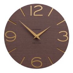 Dizajnové hodiny 10-005-89-60 wenge/gold CalleaDesign 30cm