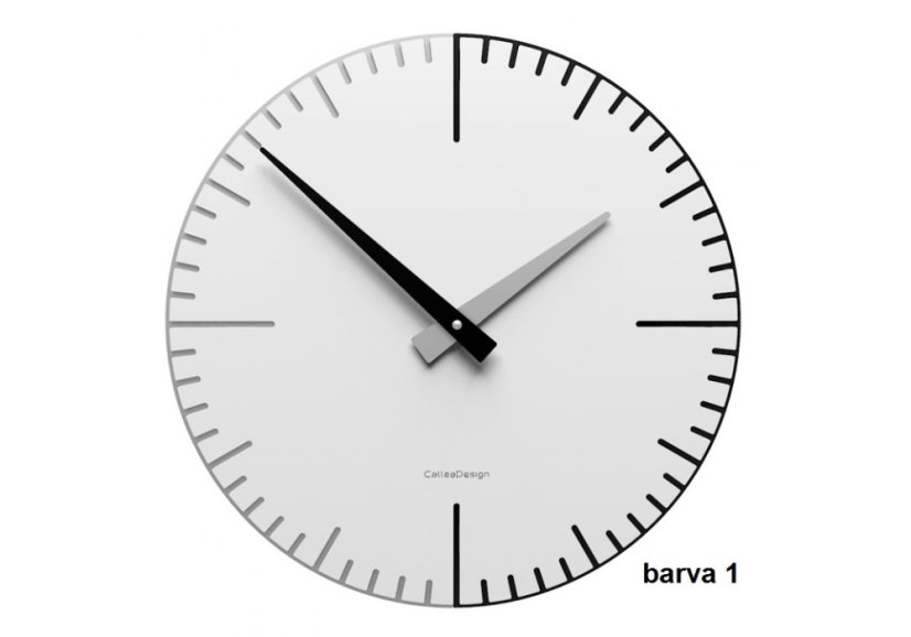 Dizajnové hodiny 10-025 CalleaDesign Exacto 36cm (viac farebných verzií) Farba čierna klasik-5 - RAL9017