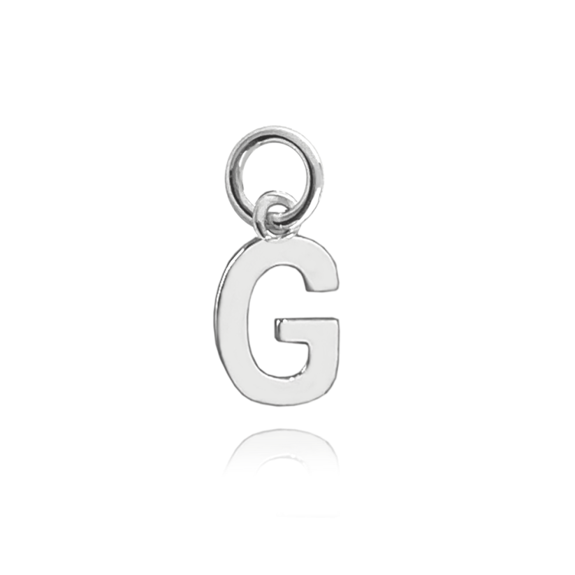 MINET Strieborný príves drobné písmeno "G"
