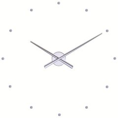 Designové nástěnné hodiny NOMON OJ stříbrné 50cm
