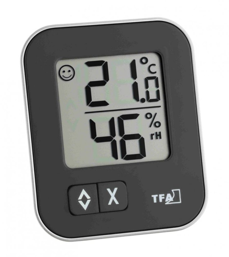 TFA 30.5026.01 - Digitální teploměr s vlhkoměrem MOXX - černý