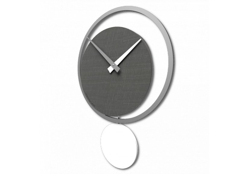 Designové kyvadlové hodiny 11-010 CalleaDesign Eclipse 51cm (více barevných variant) Barva zelené jablko-76 Dýha wenge - 89