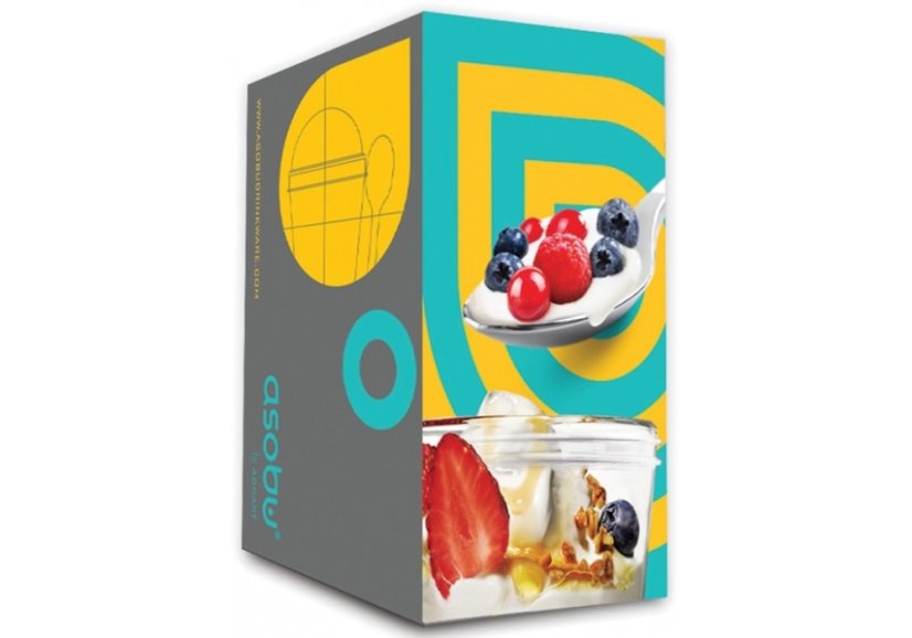 ASOBU multifunkční svačinový kelímek YO2GO červený 360ml