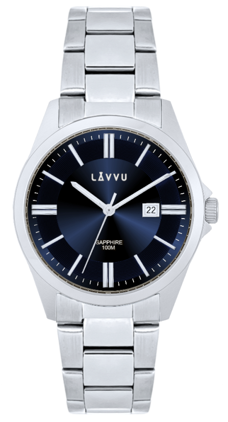 LAVVU Pánské hodinky se safírovým sklem HALLAND Blue