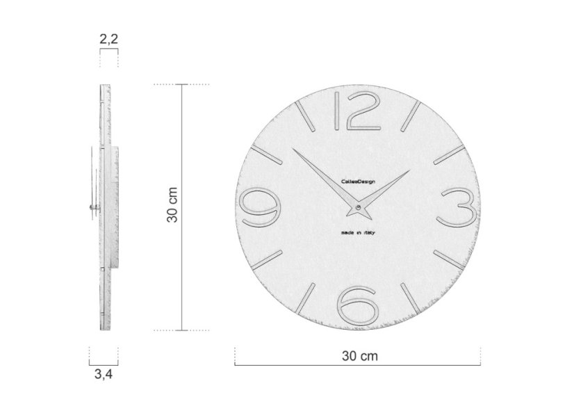 Designové hodiny 10-005-60 gold CalleaDesign 30cm