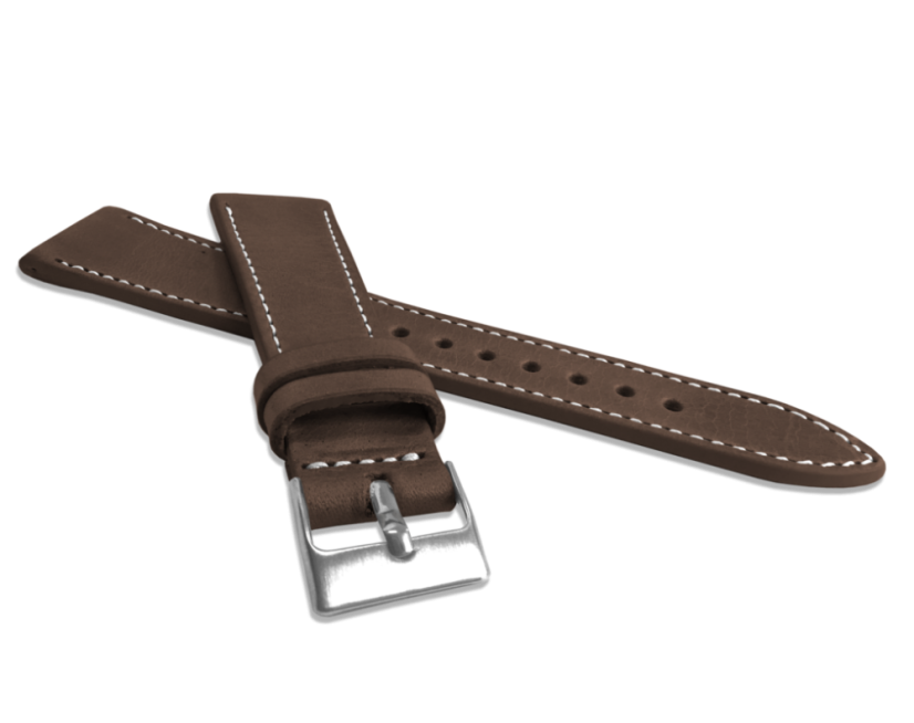 Prírodne farbený tmavo hnedý remienok LAVVU NATURE z kože Top Grain - 18 LSSUC18