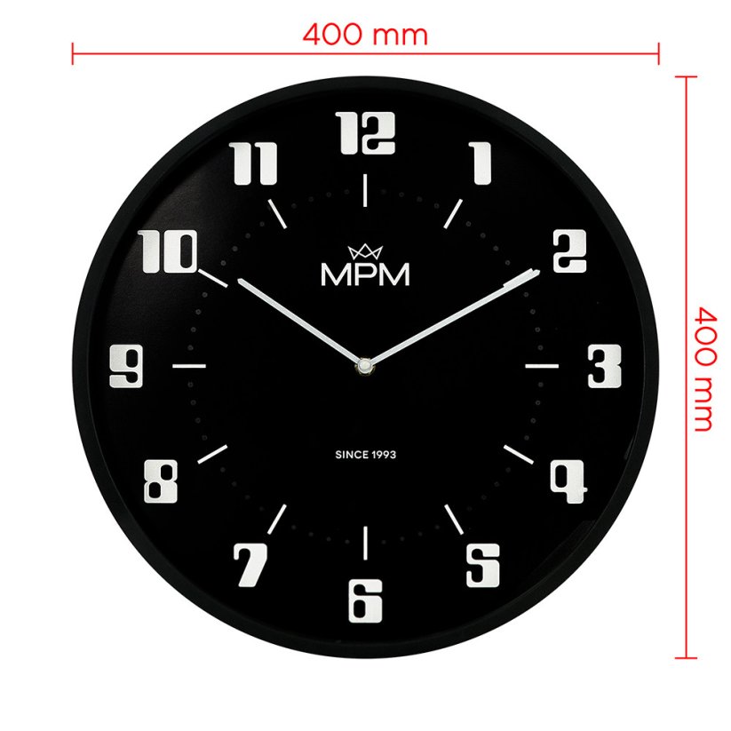 Nástenné hodiny s tichým chodom MPM Retro Since 1993 - C - E01.4206.90