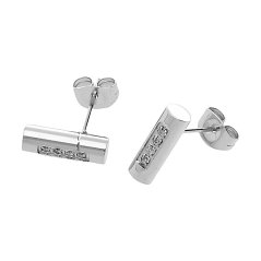 Nerezové náušnice 5562 - stříbrné barvy - SER.5562