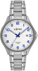 Titanové hodinky se safírovým sklem LAVVU TITANIUM LILLEHAMMER White LWM0150