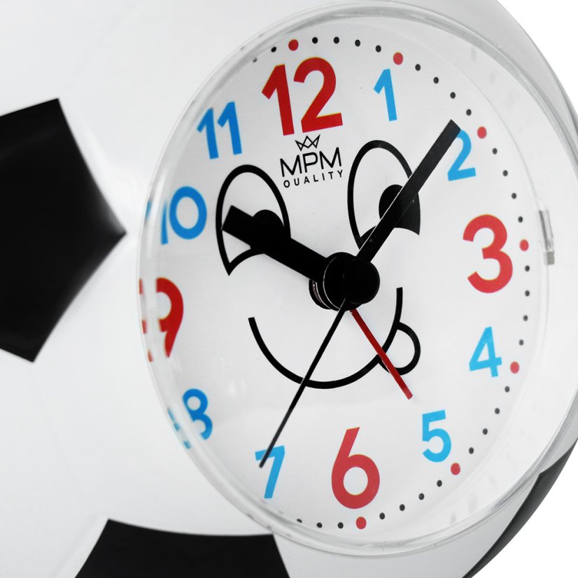 Dětský melodický budík s tichým chodem MPM Kickoff Timekeeper - C01.4371.B