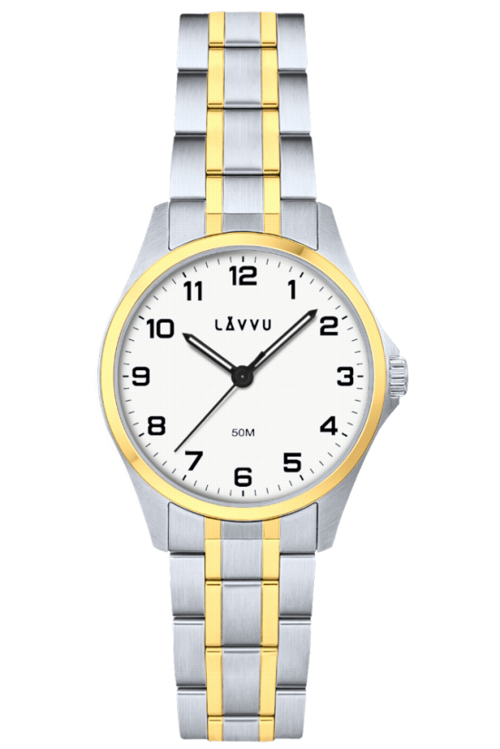 LAVVU Ocelové dámské hodinky GLIMT Silver-gold